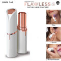 Price Tag - Finishing Touch Flawless Facial Hair Remover for Women, (Cell Operated) White/Rose Gold Electric Face Razor for Women with LED Light for Instant and Original Flawless Facial Hair Remover Painless Hair Removal. 