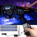Car Interior Atmosphere Led Light Remote Control Light With RGB Color & Sound sensor. 