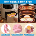 Silicone Air Fryer Egg Pan Reusable Air Fryer Egg Mold,Non-Stick Air Fryer Baking Pan,3 Cavity Silicone Muffin Pans 2Pc. 
