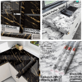 Marble Sheet - Marble Sheet Sticker - 60cm x 100cm/200Cm Marble Sheet Texture Design PVC Waterproof Self adhesive Wallpaper Sticker sheet Furniture New Skin Kitchen Cabinet Paper Stickers sheet Oilproof Table top Sticker sheet By F&e. 