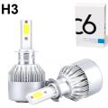 C6 H3 Led Bulbs 2Pc For Cars Fog Light White 6000k. 