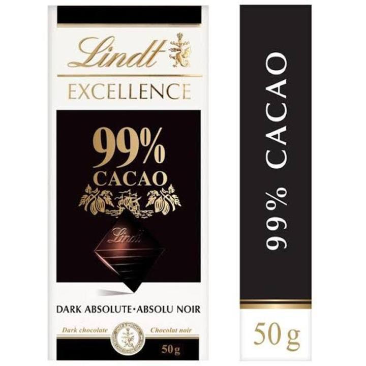 Lindt Excellence Dark 99% Cocoa Chocolate Bar 50g | Daraz.pk