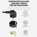 Joyguard Multi-Socket Power Strip EU Plug Surge Protector 4 Sockets/ Outlets 4-port 3.4A USB   Port with Extension Socket & 2.0M Cable Electrical Wall Charger Adapter for Home Office -Black. 