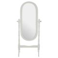 Premier Home - Oval Cheval Mirror, Floor Standing, White Wood Frame. 