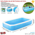 10 Feet Swimming Pool For Kids Rectangle Bestway 10 foot Inflatable Large Kids & Family Swimming Pool Summer Season Pools Party With Inflatable Vinyl Deep Swimming Pool with 22 Inch depth 6 foot width & 10 ft length Code: 54009. 
