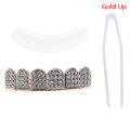 6 Teeth Grillz Hip Hop Joker Diamond Top Bottom Teeth Caps Grillz Party Jewelry Creek. 