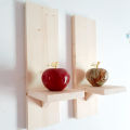 Pack of 2 Wall - Mount Wooden Candle Holders, Wall Sconce wooden Candle Holder, , Rustic Wall Decor Floating Shelves. 