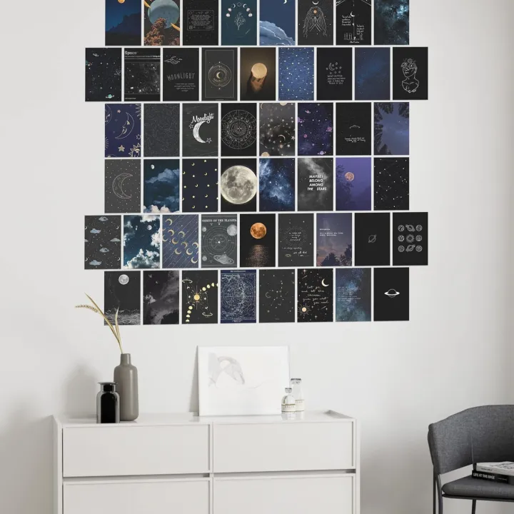 20pcs Astronomy Wall Collage Kit Aesthetic Pictures, Moon Stars Photo ...
