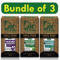 Bio Shop™ Set of 3 Essential Oils Aromatherapy Essential Oil -  Lavender, Rosemary, Peppermint 100% Pure & Natural. 