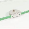 4 PCS D Shaped Stainless Steel Glass Shelf Brackets With Screws,Semicircle Adjustable Stainless Steel Glass Cabinet Clips 2 Sizes Available (6-10mm),(8-12mm).. 