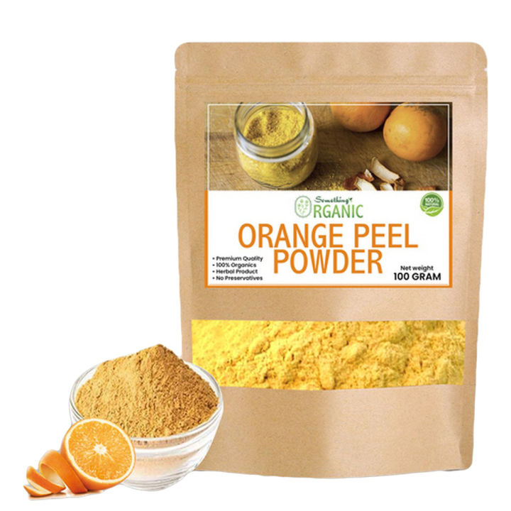 Organic & Pure Orange Peel Powder For Skin - Natural Exfoliant & Brightening Agent 100 Gram