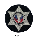 Security Officer Star Round Embroidered Iron On Patch Sew On Badge Bags Caps Jeans Jackets Clothes Applique. 