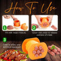 One Press Cevapcici Sausage Maker - 7 Sausages In One Press - Non Stick Kitchen Barbecue Grilling Party Molds for Easily Making Delicious Stuffed Sausages - BBQ Grill Accessories - Easy to Use. 