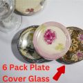 Pack of 6 Drinking Water Glass Cover Plate. 