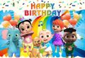 COCOMELON THEME BIRTHDAY PARTY BANNER ( 36 INCHES X 24 INCHES ). 