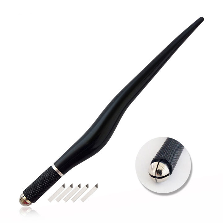 Manual Eyebrow Tattoo Pen with 5pcs Tebori Blades for Eyebrows ...