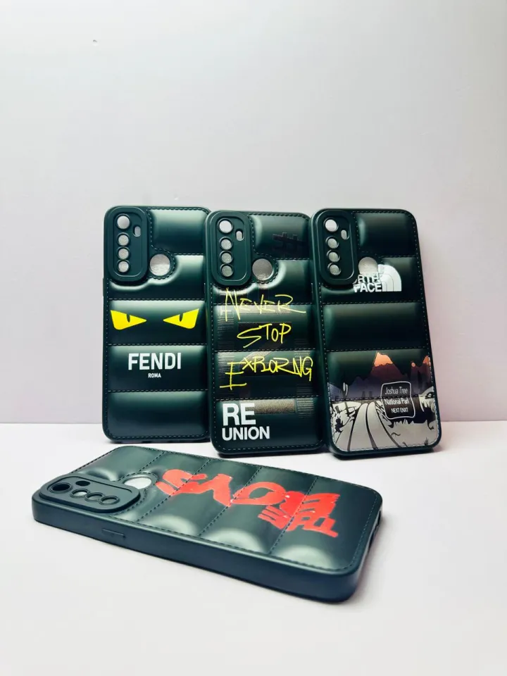 Realme Back Covers Premium Soft Silicon Puffer Case Printed