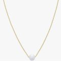 Gold or Sterling Silver Freshwater Pearl Pendant Necklace. 