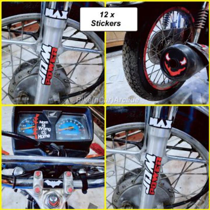 12/x sticker kit for honda 125cc/70cc all bikes universal sticker kit, bumper sticker and decals,