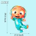 5-Pcs Cocomelon Theme Foil Balloons Set/Birthday Party Decorations, Celebrations. 