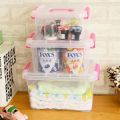 Creative Household Products Transparent Plastic Storage Organizer Portable Enlarged Storage Box Toy Clothes Storage Box. 