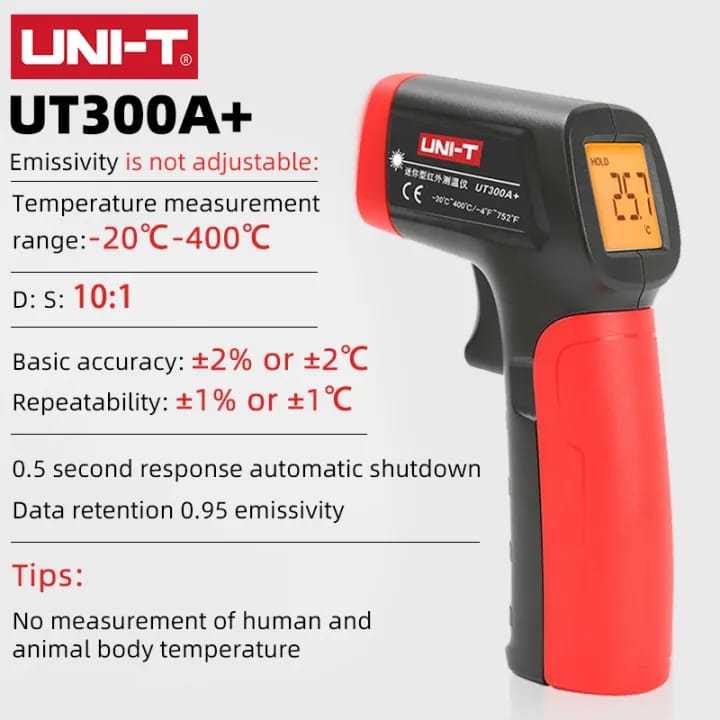UNI-T UT 300A+ Infarred Thermometer Temperature  Gun