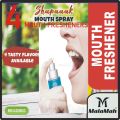 MALAMAH (ALL FOUR) MOUTH FRESHENER MOUTH SPRAY, BREATH FRESHENER ORAL SPRAY FOR FRESH BREATH NON ALCOHOLIC HALAL, 4 TASTY FLAVORS, SPEARMINT FRESHMINT  PEPPERMINT  20ML EACH. 