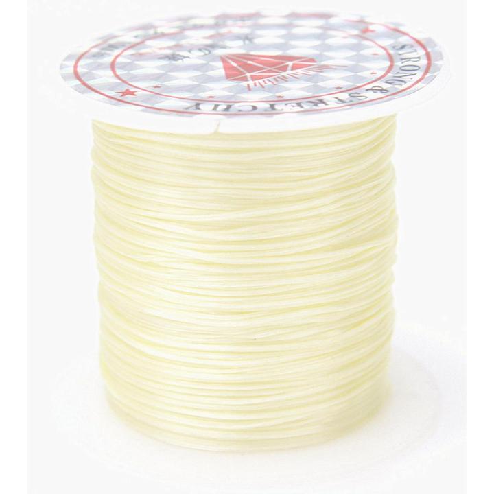 0.7mm Elastic Thread Round Crystal Line Nylon Rubber Stretchy Cord For ...