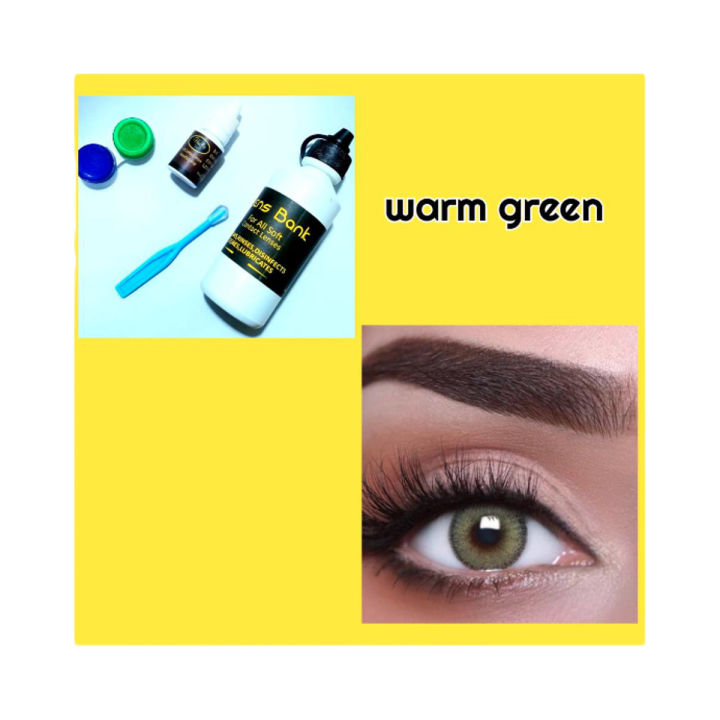 Shade name Warm Green Eye Contact Lens Multiple Eye care Lens