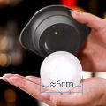 Silicone Ice Hockey Mold Large Round Ice Box with Lid Creative DIY Ice Maker Ice Cube Plastic Model for Kitchen Popesicle Mold. 