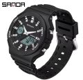 MEN'S Dual Time Wrist Sports Watch Sanda 6016 Waterproof WorldTime Model. 