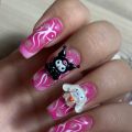 Sanrioed Mymelody Nail Charms Jewelry Kawaii Hellokitty Resine Nail Gems Rhinestone Kuromi For Nail Tips Decoration. 