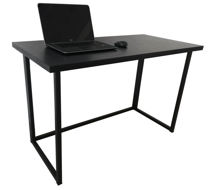 Portable Folding Computer Study Office Table Pure Black 2x4 Feet Table Top MDF Lamination