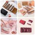 Detachable Cosmetic Bag, 4 in 1 Portable Mesh Makeup Bag, Hanging Roll Up Travel Toiletry Bag, Water Resistant Makeup Organizer Pouch, Hanging Toiletry Bag (Khaki). 
