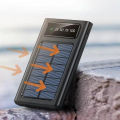 Solar Power Bank 10000mAh Built in 4 Cable Portable Charging Power bank USB Power bank External Battery Charger For Xiaomi Mi iPhone. 