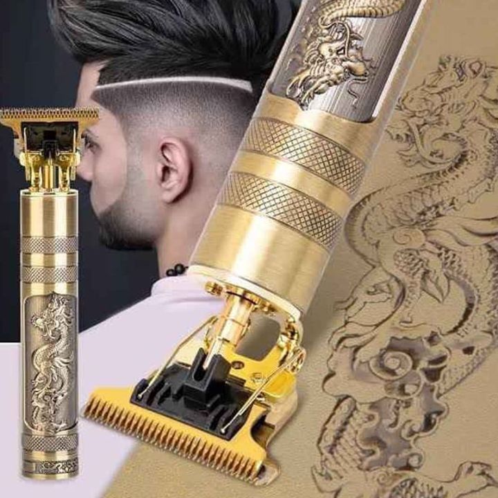 Vintage T9 Hair Trimmer for Men - Professional USB Rechargeable Cordless Hair Clipper & Shaver