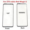 Front Glass For ZTE Nubia Red Magic 9 Pro Plus 8 6 6R 6S Pro 7 Pro Play Touch Screen LCD Display Out Panel Repair Parts + OCA. 