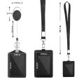 2 Pack of ID Card Holder with Neck Lanyard Strap and Retractable Badge Reel. 