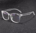 Korean Style Original Transparent Square Frame Glasses for Men - Women Clear Lens Glasses Anti Blue Frame Spectacles For Men And Women. 