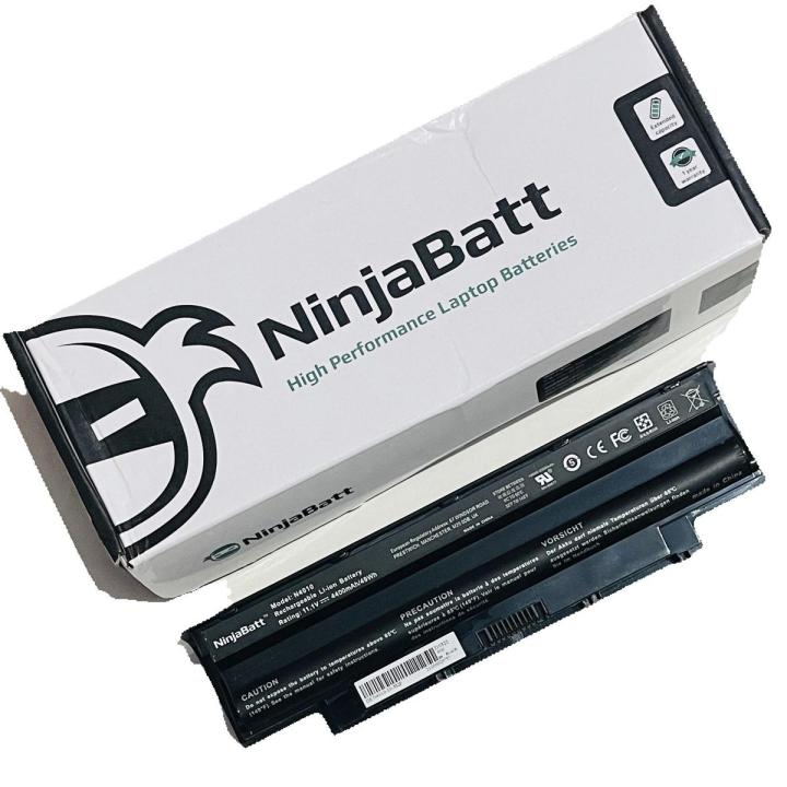 NinjaBatt Battery for Dėll J1KND 04YRJH Inspiron N5110 N5010 N5050 3520 15R N5030 N5040 17R N4010 N7010 N7110 M5030 M5040 N4110 Vostro 3550 3750 1540 3450 - High Performance [6 Cells/4400mAh]
