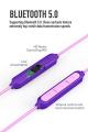 WRZ Wireless Headphones, S8 Bluetooth 5.0 Earphones with Microphone Magnetic IPX6 Sweatproof Sport Running Workout  Travelling 10Hrs Playtime  for Android iOS Cell Phones (Purple Pink). 