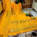 Stitched Chiffon Sequence Embroidery 3-Piece Maxi with Chiffon Dupatta. 