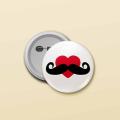 Mustache Printed Badge Customized Badges by Favourite Plus. 