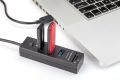 Hapurs 3 Port USB 3.0 Hub with Card Reader, Portable USB3.0 High Speed SD TF MMC Card Reader with Power Switch. 