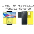 LG WING FRONT AND BACK HYDROJELL CLEAR JELLY PAIR. 
