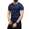 Navy Blue Plain Basic  Round Neck T-Shirt for Men's Summer Wear fine Quality. 