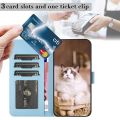 HOCE Fashion Kawaii Cat Wallet Phone Case for Samsung Galaxy S24 FE S25 S23 Ultra S22 Plus S21 FE S20 A20E A12 A52 Cases Leather Flip Cartoon Protective Cover. 