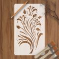 Lily Flower Plant Reusable Stencil Airbrush Painting Wall Art DIY Home Decor Scrap booking Album Crafts ID 083. 