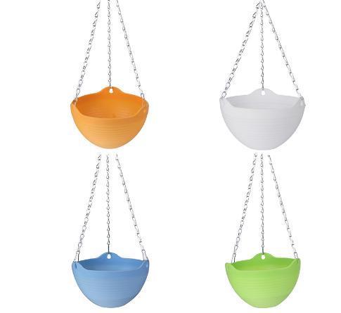 Plastic Hanging Plant Pots, Flower Pots, Hanging Pots with Chain Hangers Planters Plastic Gardening Pots alternate to Clay Pots best container gardening ideas Top Reviewed Top Rated Top ranked