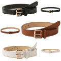 PU Leather Women's Belt – Casual Vintage Waistband, 38-inch Length, Alloy Buckle. 